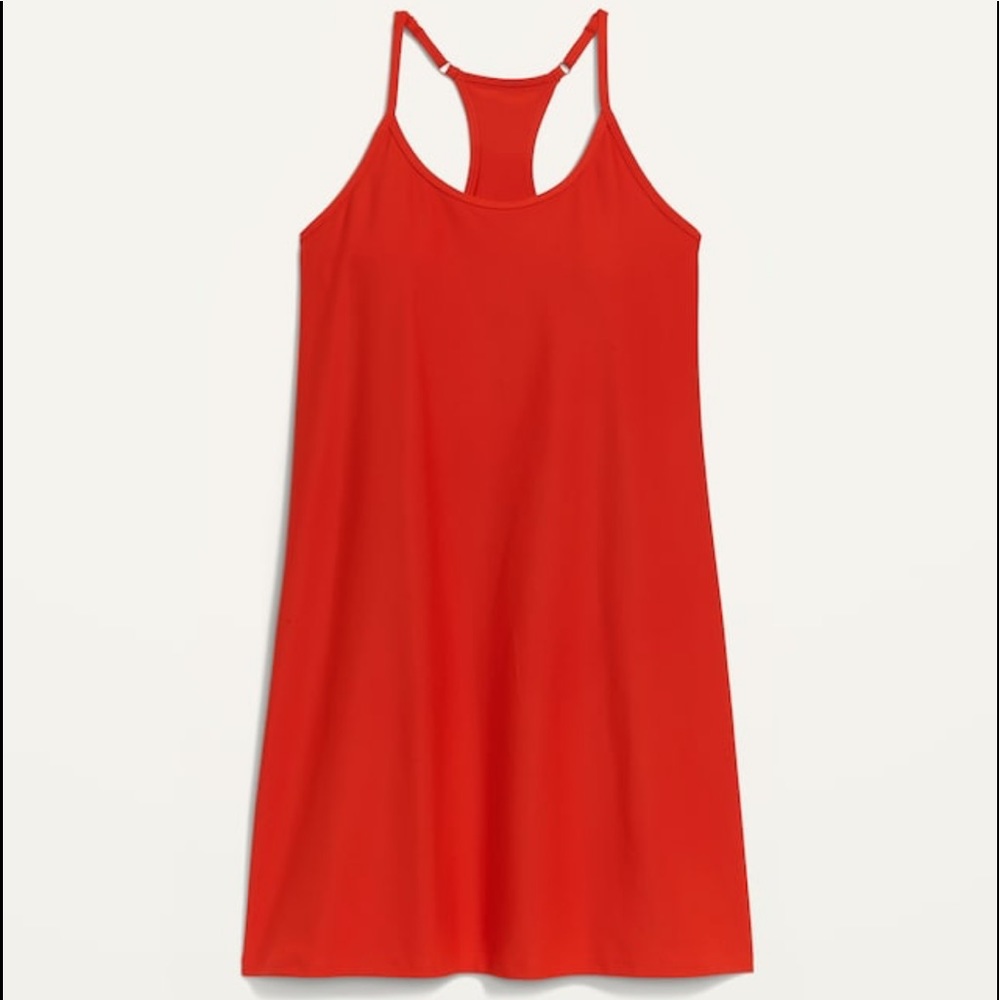 Old navy red racer back exercise dress